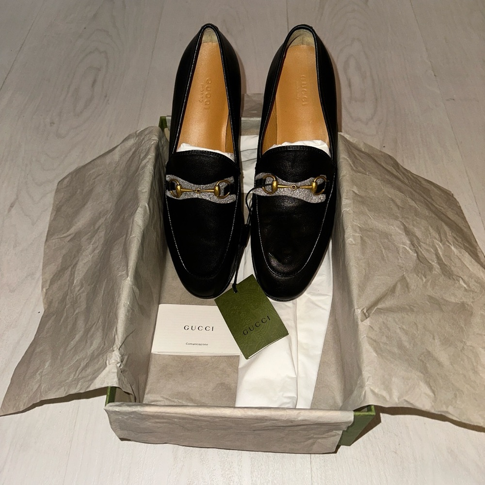 Gucci Black Jordaan Loafers Size 9.5